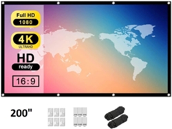Pantalla de tela blanca grande de proyección de vídeo portátil 16:9 de 200 pulgadas