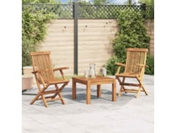 Sillas de jardín plegables (2 unidades), madera maciza de teca, DKD Home Decor