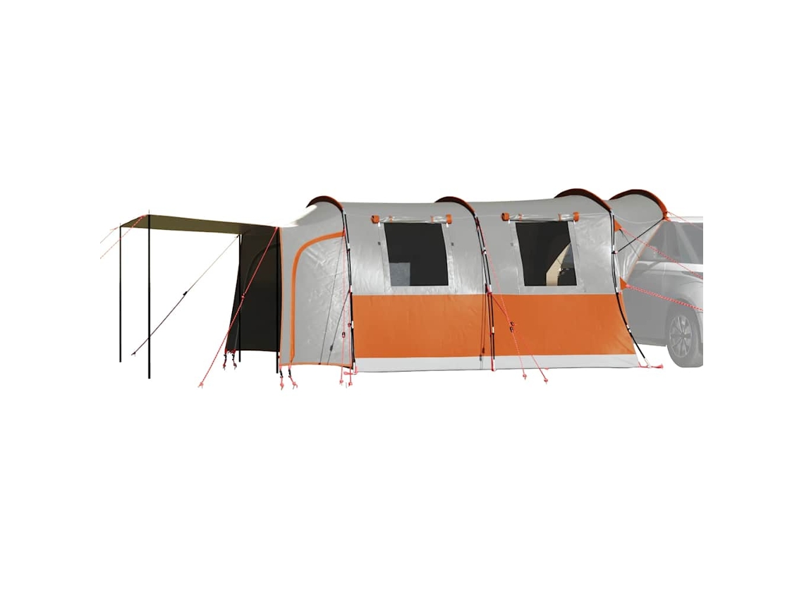 Tienda de campaña impermeable para 4 personas, gris/naranja
