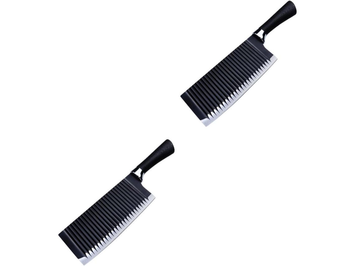 Cortador De Acero Inoxidable Con Cuchilla Ondulada, 2 Piezas, Para Queso Y Zanahorias.