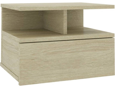 Mesita de noche flotante VIDAXL Marrón Madera contrachapada (40x31x27 cm)