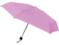 Mini Paraguas Plegable, Ligero, Plisado, Resistente Al Viento Y A Los Rayos Uv, Portátil Para Viajes Y Lluvia, Color Rosa.