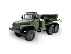Una Bateríawpl B36-2 1/16 2.4g 6wd Rtr Bm-21 Lanzacohetes Militar Rock Crawler Juguete Proporcional