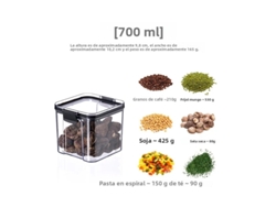 Juego de 5 recipientes herméticos de plástico transparente MDUG para almacenar alimentos (700 ml)