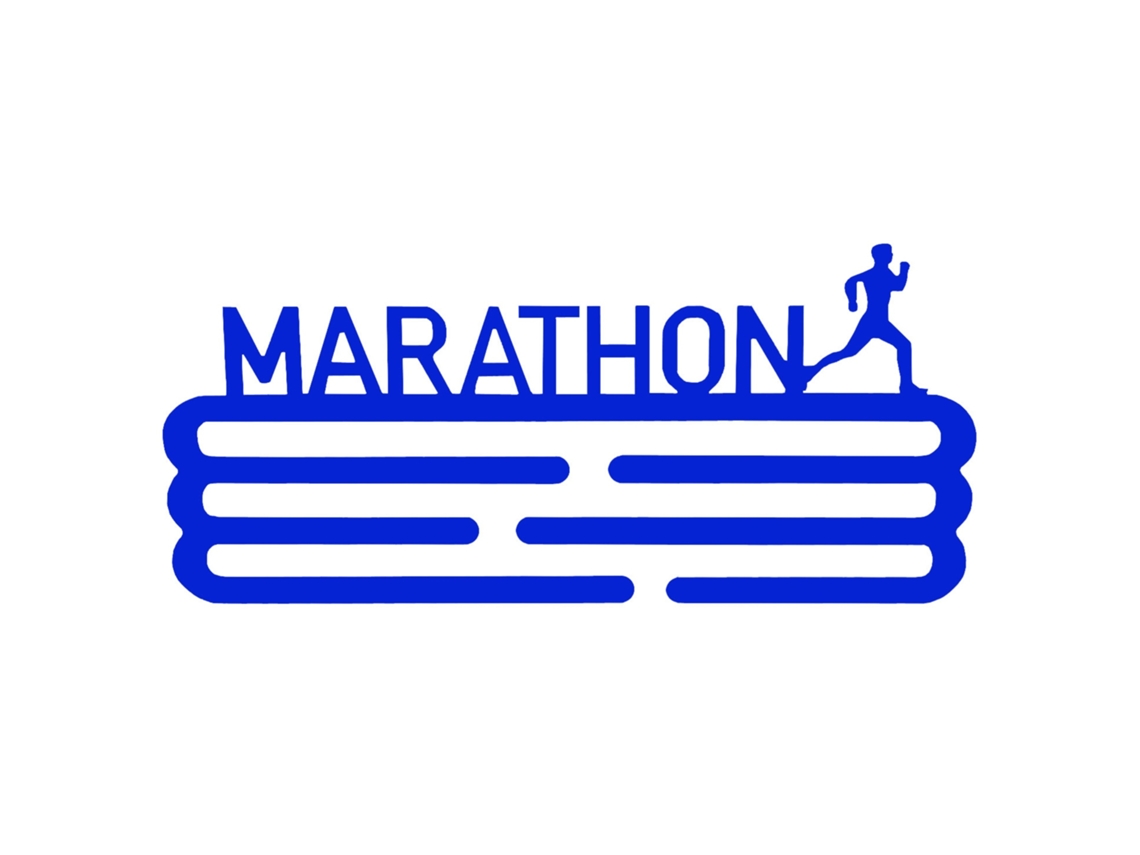 Well Home Medallero Maratón Azul con capacidad para 15 medallas