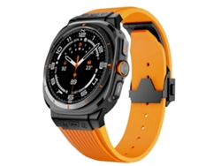 Correa de silicona con conector negro y hebilla negra para Samsung Galaxy Watch Ultra de 47 mm.
