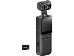 Cámara 4k, Cuerpo Compacto, Lente Giratoria De 180 Grados, Ideal Para Deportes Y Acción.