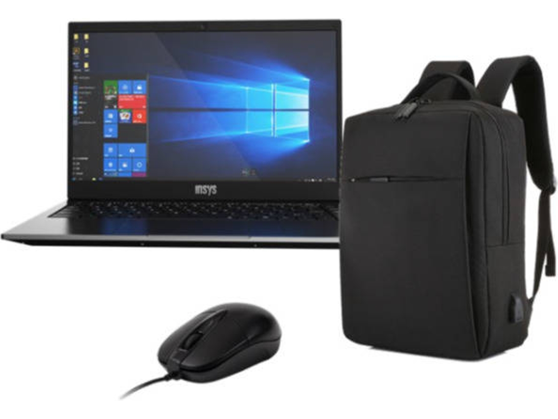 Pack Portátil INSYS PT1-140C (14.1'' - Intel Core i3-10110U - RAM: 8 GB - 256 GB SSD - Intel UHD Graphics) + Mochila + Ratón