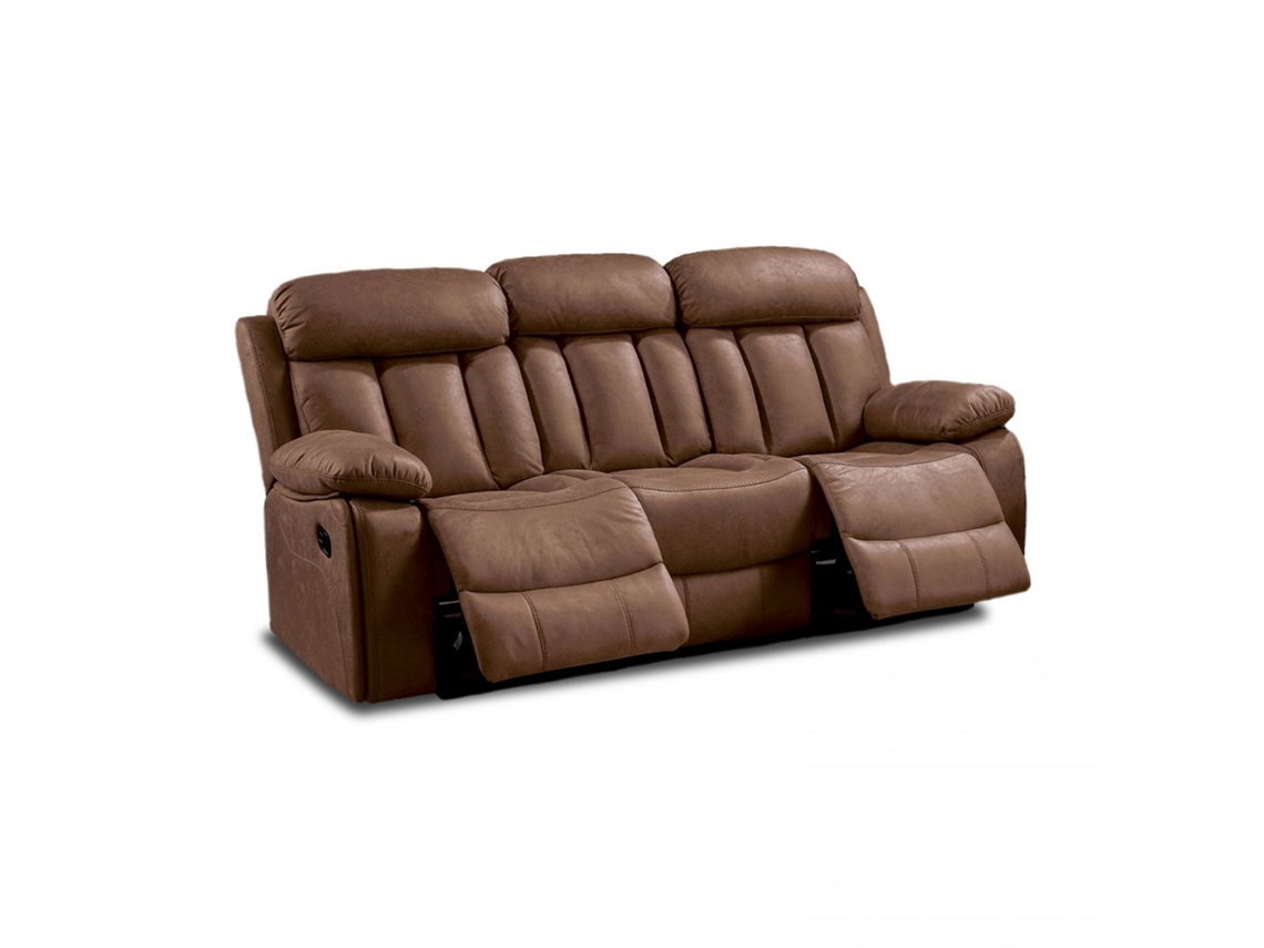 Sofá relax 3 plazas Kendal Chocolate 208cm x 101 x 97cm cm