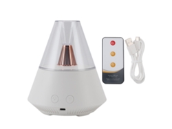Difusor De Aromaterapia 150ml Umidificador De Mesa Com Luz Ambiente Óleo Essencial Para Quarto Escritório Branco 5w 5v