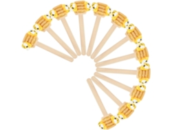 Juego De 12 Cucharas De Fiesta Con Temática De Abejas Y Letrero De Madera Para Fiestas.