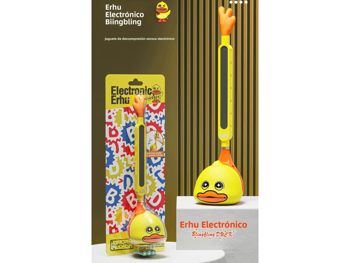 (Pato) Instrumento musical electrónico sintetizador de juguete, hermoso piano con forma de renacuajo - Regalo musical