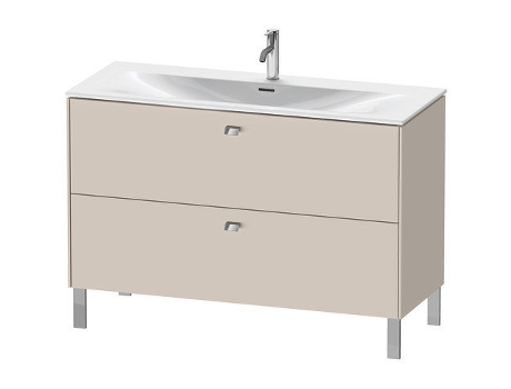 Mueble de lavabo DURAVIT Brioso vertical 122,0 x 47,9 cm 2 cajones incl. recorte de sifón y delantal para lavabo Viu 234412