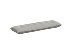 Cojín De Espalda Gris Claro 160 X 50 Cm Tela De Microfibra