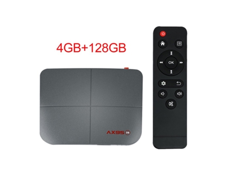 Box Smart Tv Para Android 9.0 10.0 4 + 218g Reproductor de medios Receptor de TV 4 + 128G_Enchufe británico