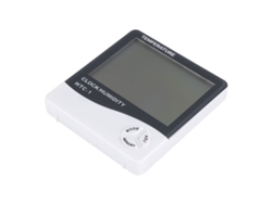 Termómetro Higrómetro Digital Lcd Con Alarma, Hora Y Calendario Para Uso En Interiores.