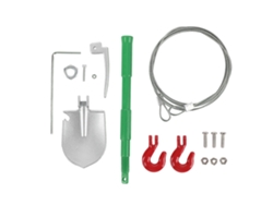 Kit De Accesorios Rc Con Gancho De Remolque, Cadena De Acero, Cuerda Y Pala Ajustable Para Green Crawler.
