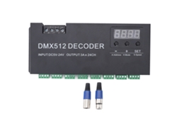 2026-decodificador Dmx 24 Canales Con Pantalla Digital Controlador De Dimmer Para Tiras Led Rgb Dmx512 Dc 5‑24v