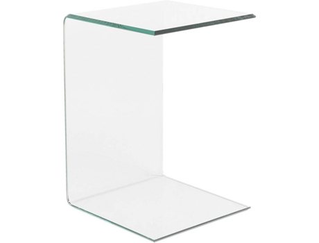 Mesa auxiliar de vidrio templado transparente 40 x 40 cm BELIANI Lourdes