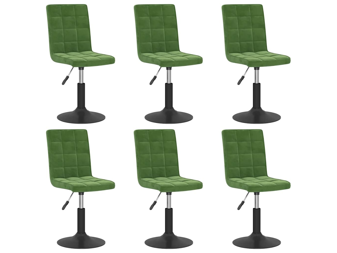Maison Exclusive - Sillas De Comedor Giratorias 6 Unidades Terciopelo Verde Oscuro