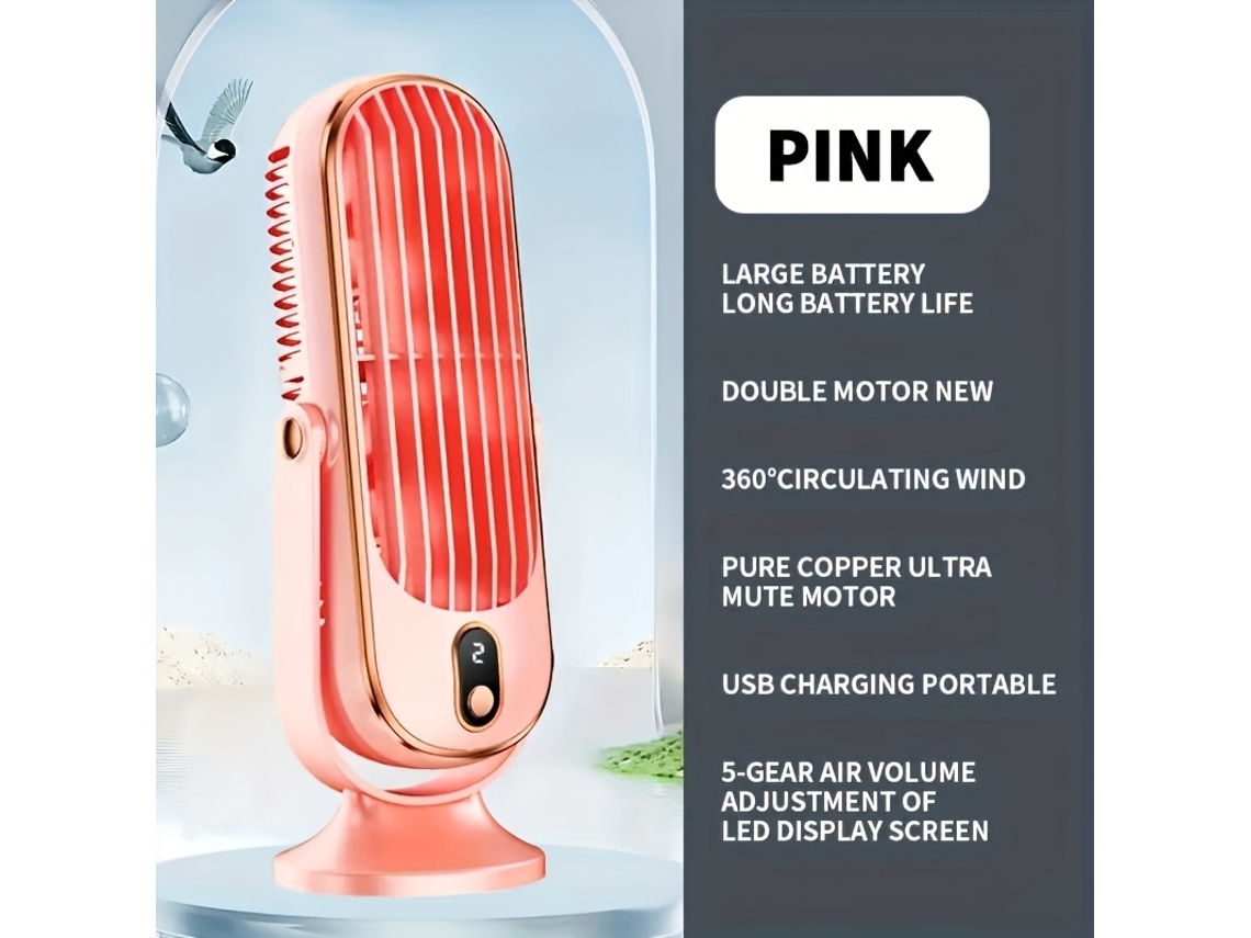 Usb | Oficina - Ventilador De Escritorio Ultrasilencioso: Un Enfriador De Aire Compacto Recargable Por Usb, Ideal Para Usar En Oficinas O En