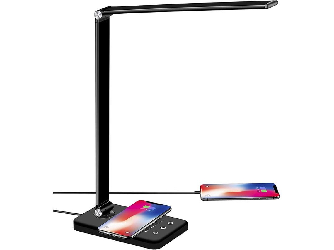 2026altiro-lámpara De Mesa Led Con Carga Inalámbrica, Puerto Usb, 5 Modos De Luz, 10 Niveles De Brillo, Clase Energética A++ Ajustable.