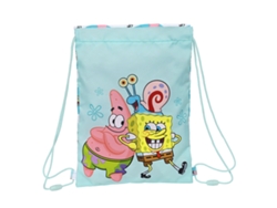 Mochila de Bolsa Con Stpes Bob Esponja Permanecer Azul Positivo Blanco 26 x 34 x 1 cm