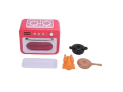 Mali brinquedo de Micro ondas para Crianças com Mesa Giratória e Botões Simulados Playset de Cozinha