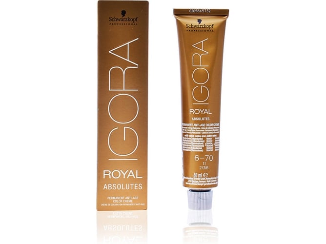 Tinte de Cabello SCHWARZKOPF Igora Royal Absolutes Anti-Age Color Creme 6-70 (60 ml)