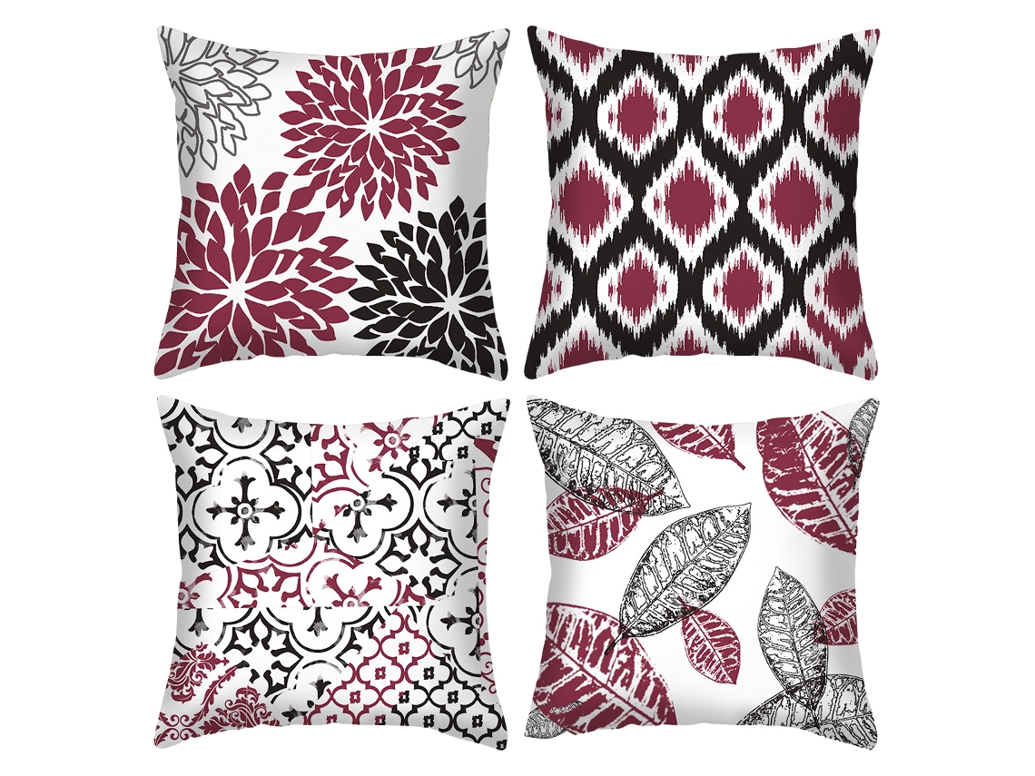 Juego De 4 Fundas De Almohada Decorativas Estilo Espejo Fantasma