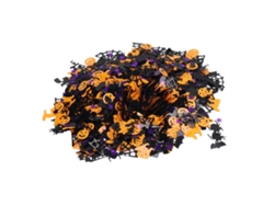 Confeti De Halloween 200g Decoración Mesa Fiesta Calabaza Telaraña Hoja Metálica