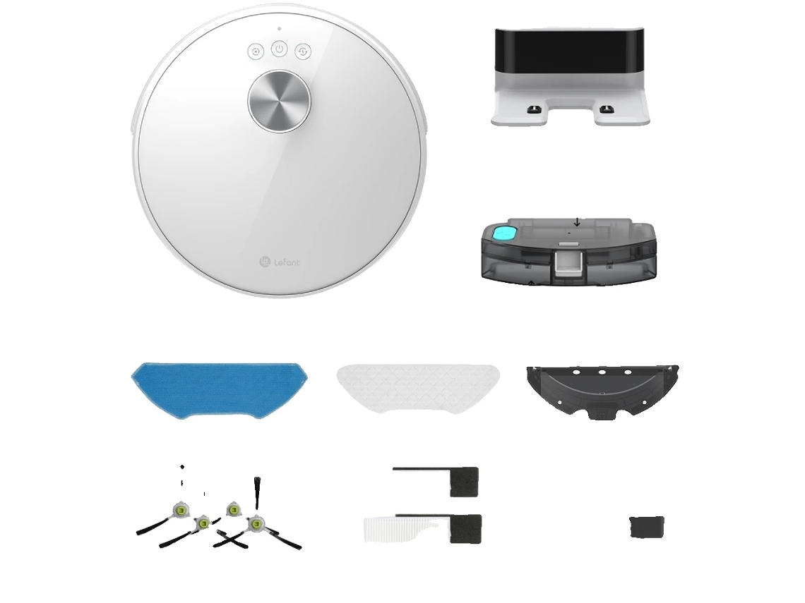 Aspiradora robot Lefant M1, succión de 4000 Pa, navegación inteligente LDS, m1 blanco OEM