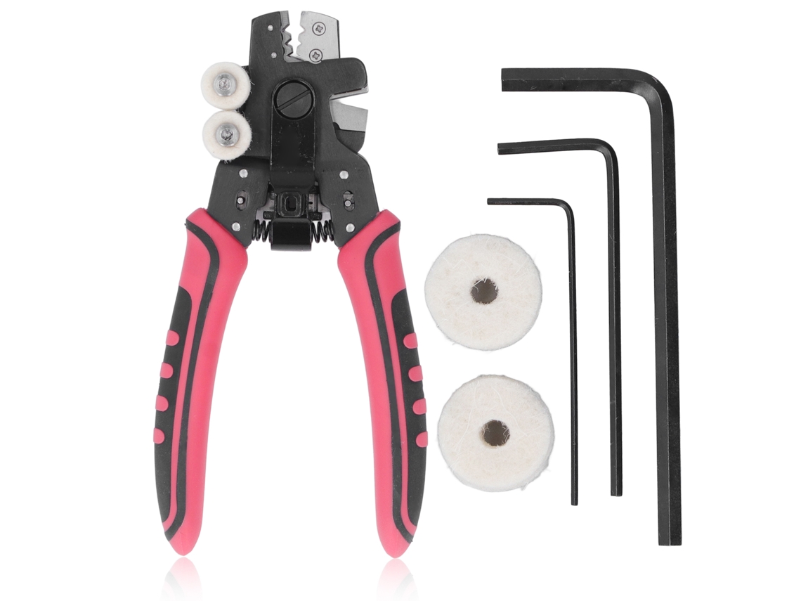 Alicates Pelacables 4 En 1 Con Tijeras Y Limpiador De Fibra Óptica - Herramienta Manual