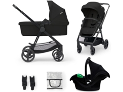 Cochecito De Bebé Multifuncional 3 En1 Kinderkraft Newly + Mink Pro (negro)