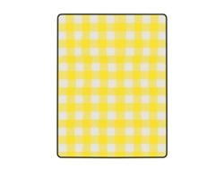 Manta De Picnic Gruesa, Plegable E Impermeable Con Estampado De Parrilla Amarilla, Ideal Para Acampar Y Actividades Al Aire Libre.