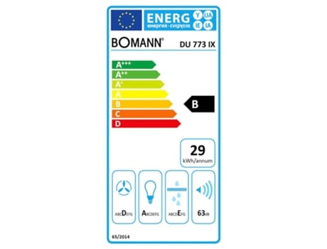 Campana BOMANN RHD92 X (320.7 m3/h - 60 cm - Inox)