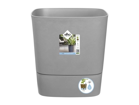 ELHO Greensense Aqua Care Jarrón cuadrado 38 cemento claro interior/exterior Ø 38 x alto 38 9 cm