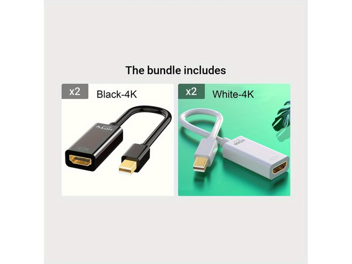 Cable adaptador Mini DisplayPort a 4K para MacBook Air Pro. Tadvyyvayotoy
