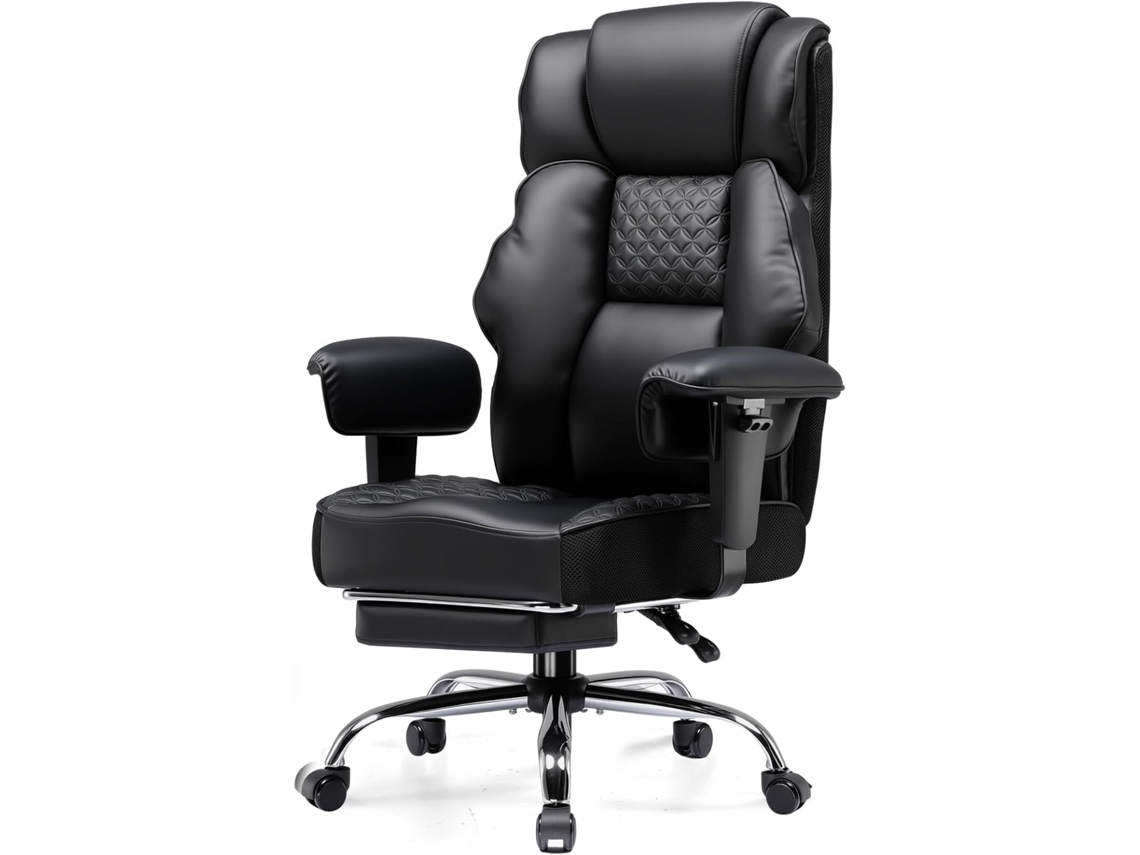 Gtplayer Silla De Juego, Silla De Oficina Con Muelles De Bolsillo,silla Ergonómica Para Ordenador,cuero Sintético,negro