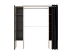 Kit Vestidor con Cortina DKIT Suit (Natural/Grafito - 205x180x50 cm)