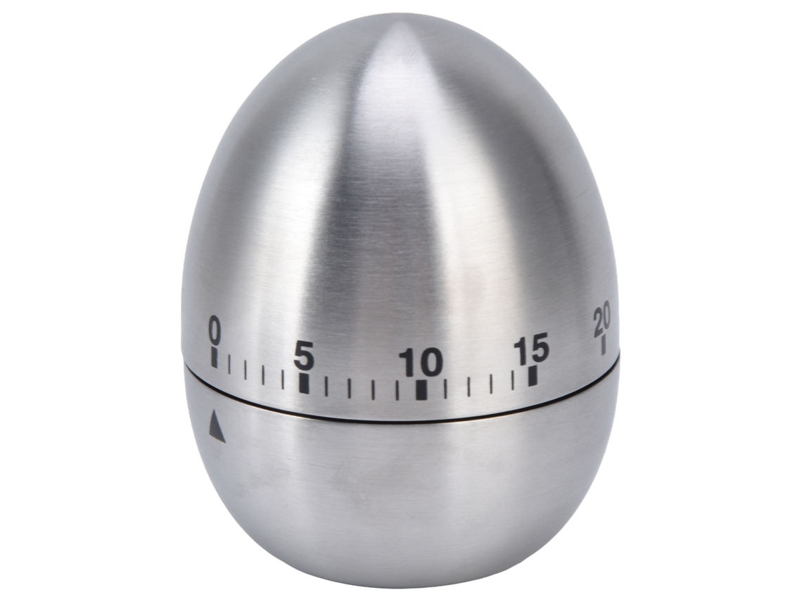 Temporizador De Cocina Mecánico Para Huevos, 60 Minutos, Acero Inoxidable, Escala Clara, No Requiere Pilas.