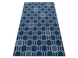 Alfombra Spring 20404994 Sisal Hexagonal, Bucle - Azul (200 x 290 cm)