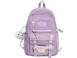 Mochila Grande Kawaii Harajuku Japonesa Estampado Escolar Para Estudiantes Azul