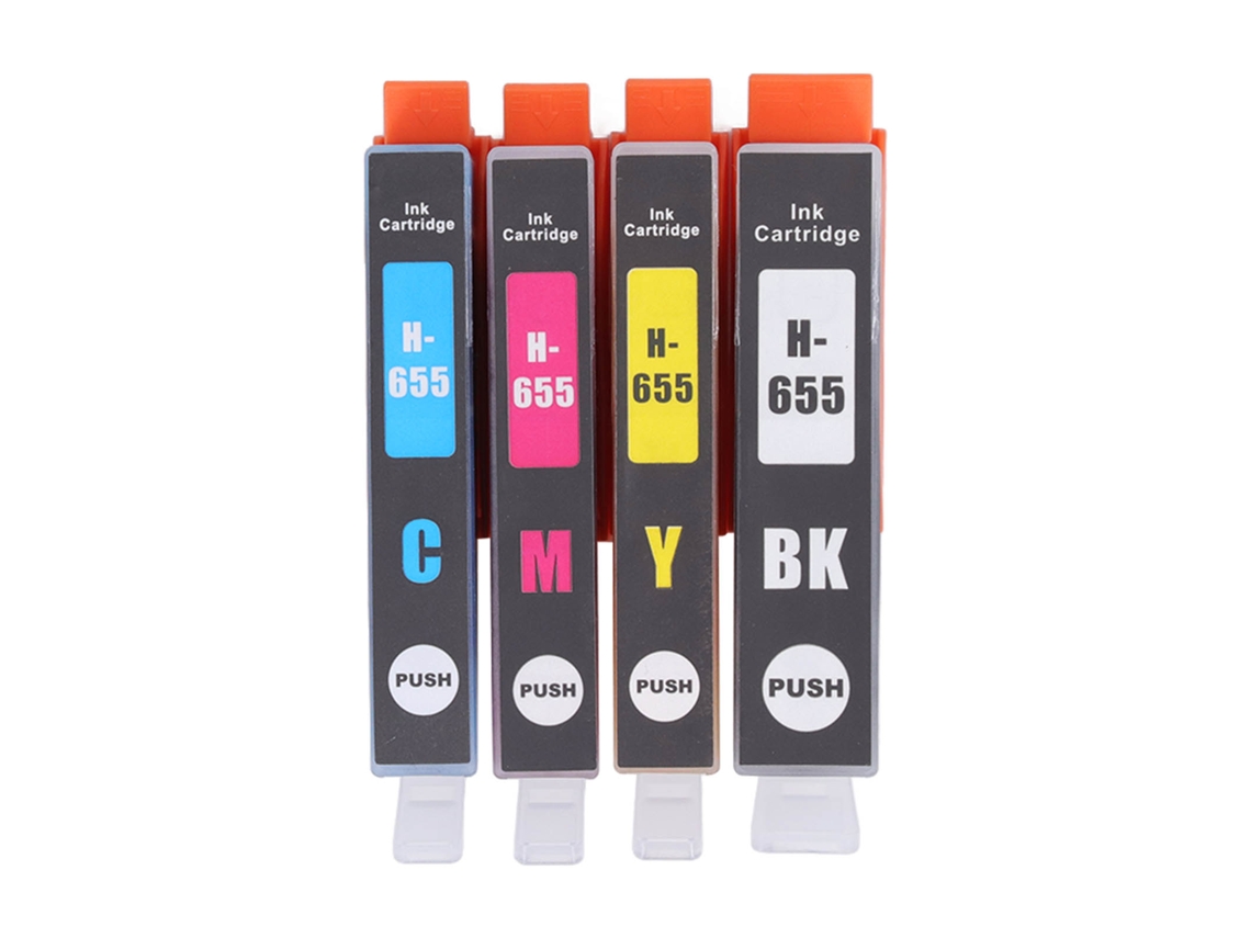 Cartucho de tinta negra y amarilla de 4 núcleos para impresoras HP Deskjet 3525, 4615, 4625, 5525, 6520 y 6525 (marca S).