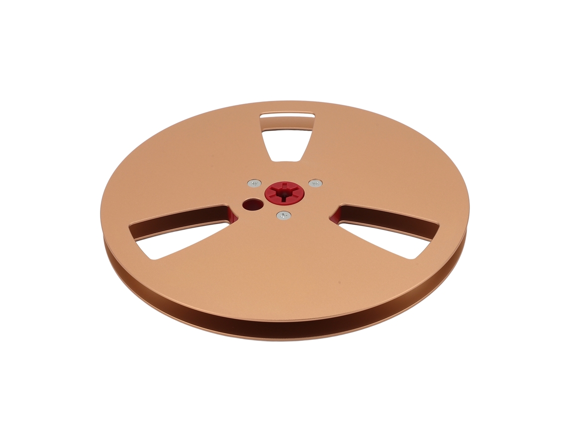 Carrete De Cinta De Audio Vacío De 7 Pulgadas Y 1/4 De Pulgada, Aleación De Aluminio Universal Para Grabadora De Carrete A Carrete, Chapado En Oro.