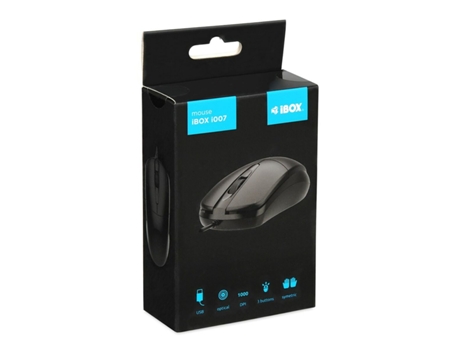 Ratón IBOX IMOF010 (Negro - USB)