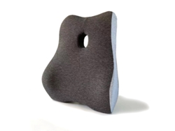 Almohada Chrui Ergonómica De Apoyo Lumbar Para Oficina, Almohadilla Curva 4d De Algodón Viscoelástico (gris Empalmado)