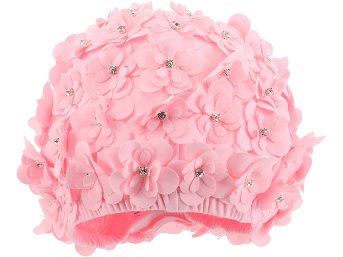 Gorro De Natación Floral Para Mujer Adulta, Elegante Diseño De Pétalos, Entrenamiento De Natación.