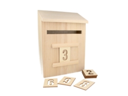 Calendario de Adviento - Buzón de madera 28 cm