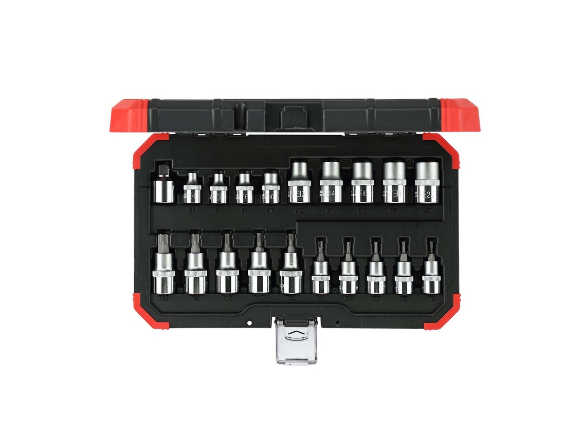 Juego De Llaves De Vasos 1/2 Tx, 20 Piezas (3300045) GEDORE RED R68003020